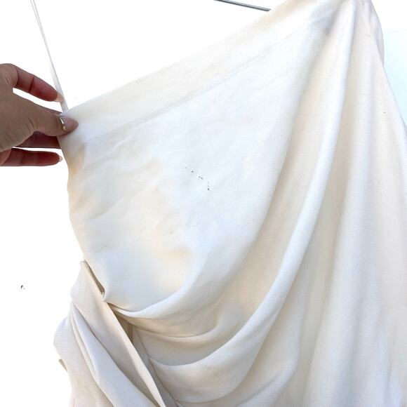 New IRO Ferila One Shoulder Chalk White Mini Cocktail Dress Structural Size 36 4 - Picture 9 of 11